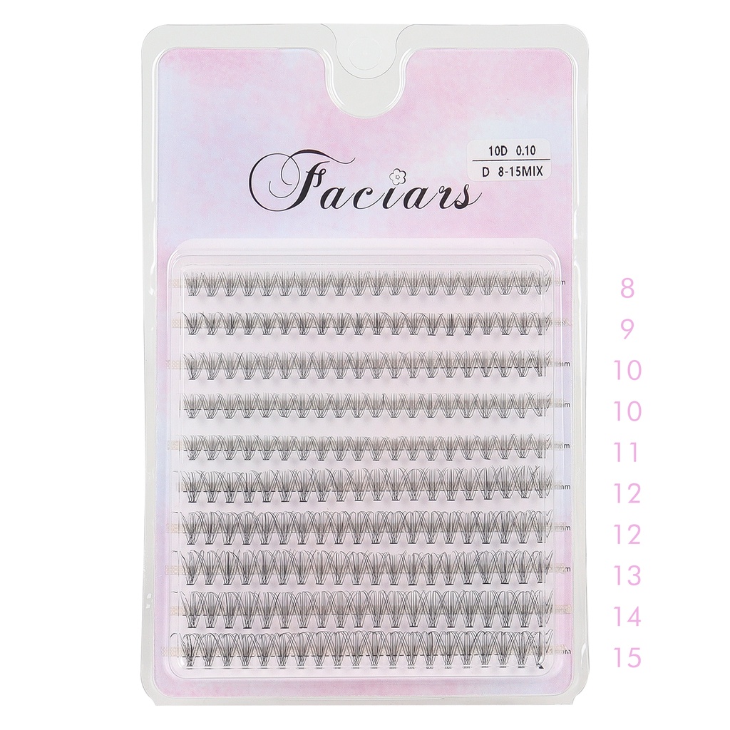 200 Pcs Cluster Lashes With Glue Bond Seal 10D 20D 30D 40D Eyelash