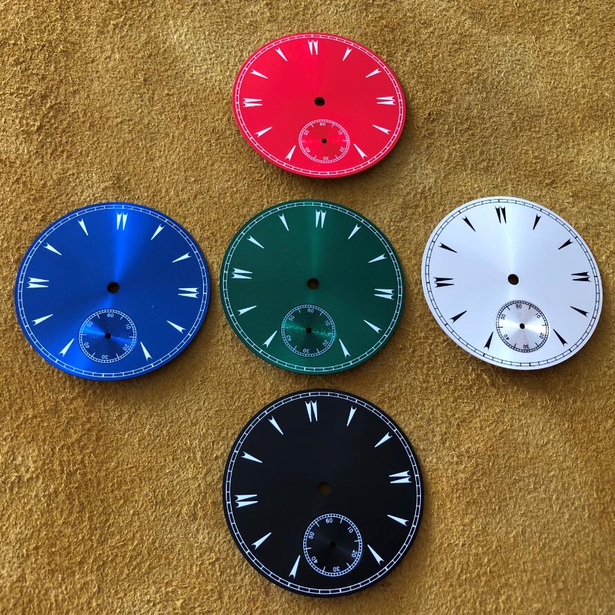 38 9mm Non Luminous Dial For ETA 6498 ST3621 Movement Watch Accessories