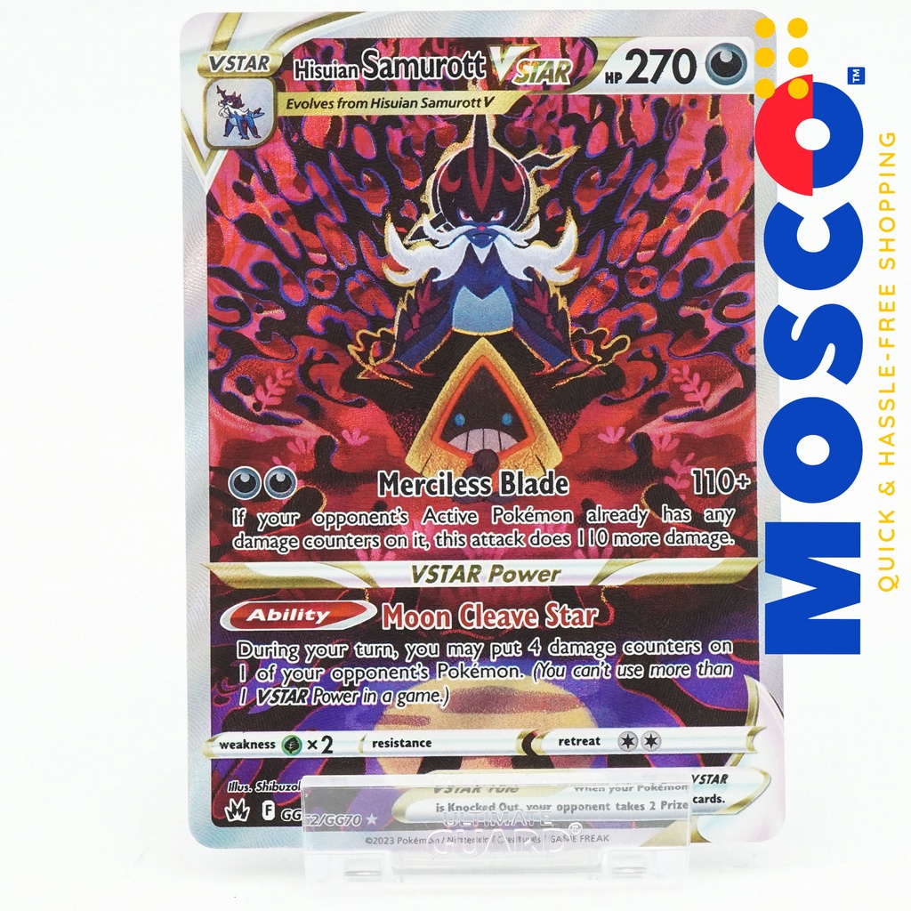 Hisuian Samurott VSTAR GG52 GG70 Ultra Rare Crown Zenith Pokemon