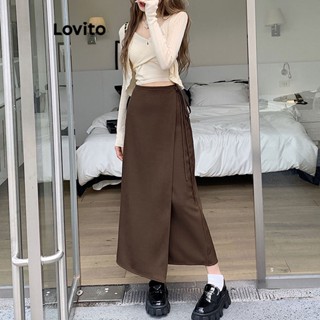 Lovito Women Casual Plain Lace Up Wrap Skirts LNE34144 Shopee Philippines