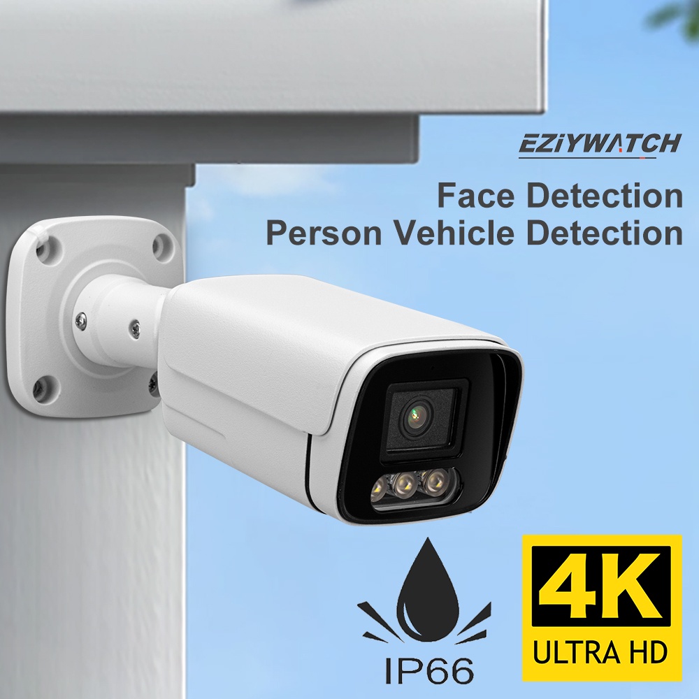 EZiYWATCH 4K 8MP Ultra HD H 265 POE IP Camera 5MP 4MP 3MP XMeye APP AI