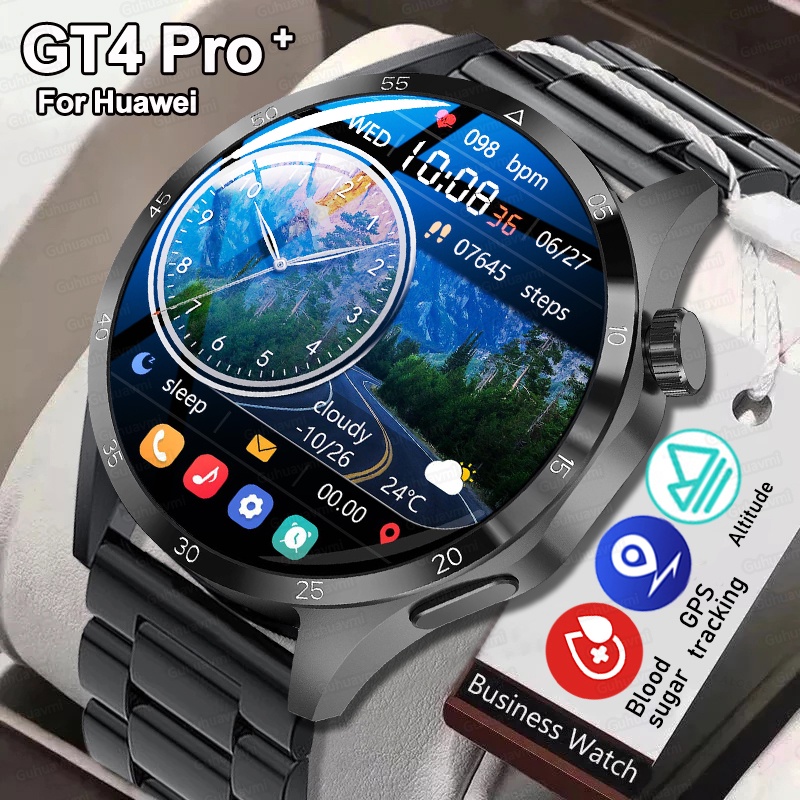 Fashion GT4 Plus Smartwatch Men S AMOLED Screen Bluetooth Call GPS