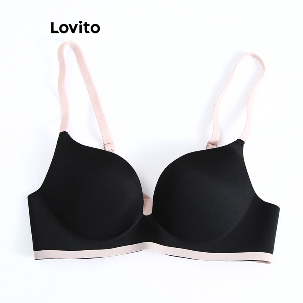 Lovito Women Contrast Binding Bra LNE31220 Shopee Philippines