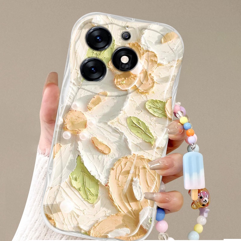 Pearl Flower Shockproof Phone Case Infinix Smart 8 Pro Plus HD Hot 40i