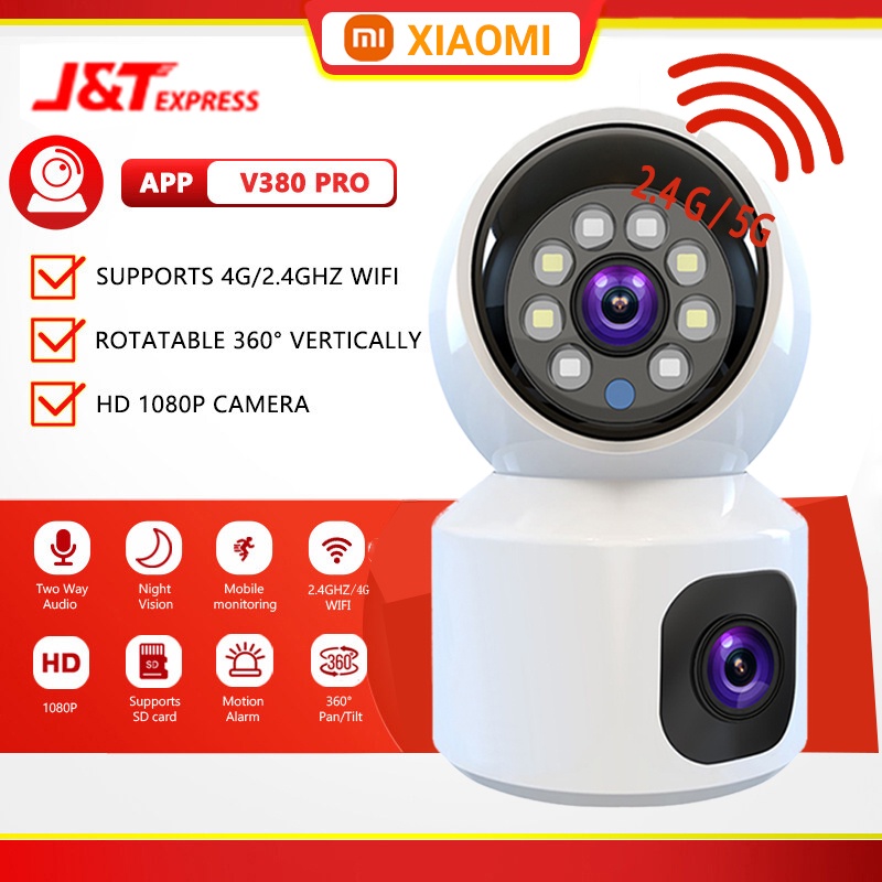 XIAOMI V380 Pro CCTV Camera 2K Dual Lens Wireless Home Security IP