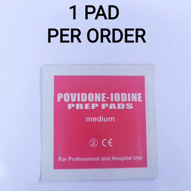 FIRST AID ANTISEPTIC POVIDONE IODINE PREP PAD Shopee Philippines