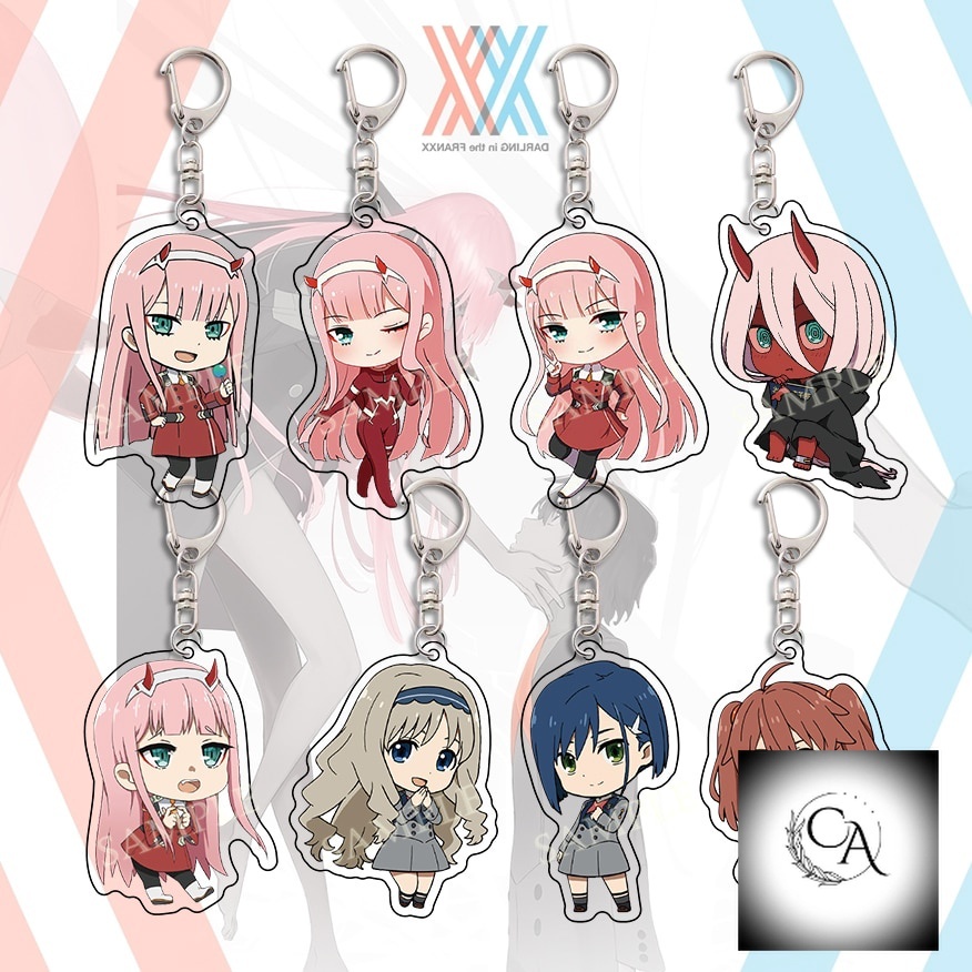 Japan Darling In The Franxx Keychain Cute Zero Two Ichigo Miku Key