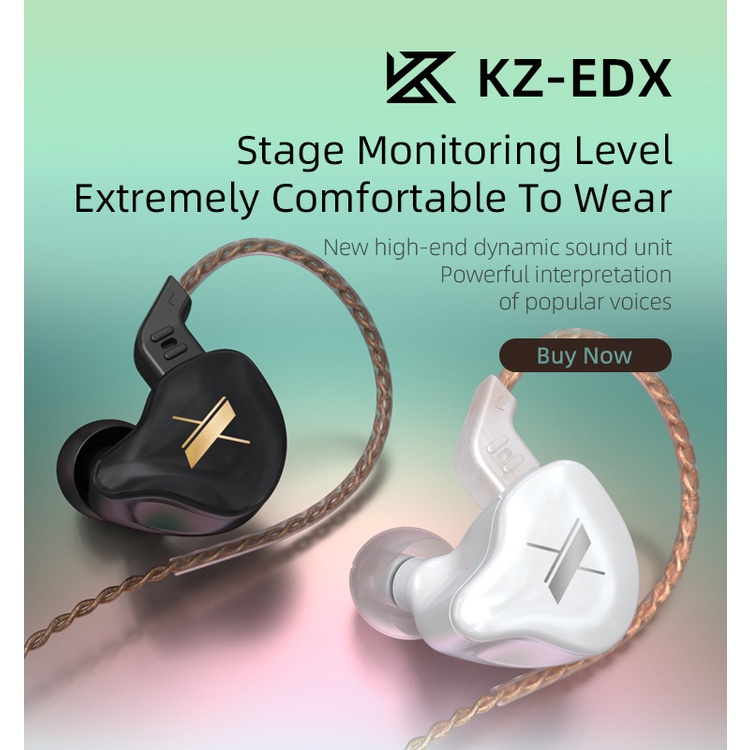 KZ Edx Pro 1dd Hi Fi In Ear Earphones With Mic Monitor Headphone