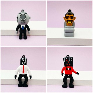 Mario Anime Toilet Man Keychain Skibidi Toilet Tv Man Camara Man