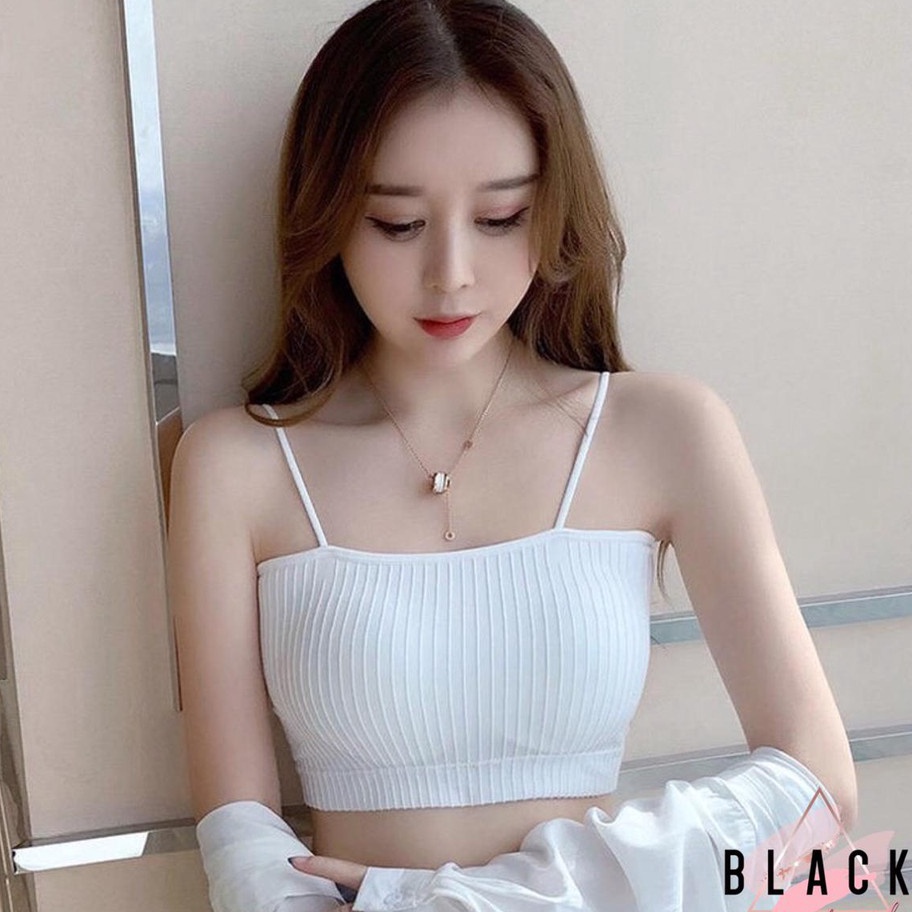 Blackpink Bra Kemben Seamless Tengtop Pakaian Dalam Wanita Crop Top