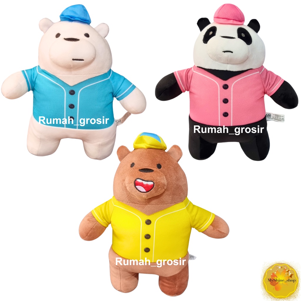 We Bare Bears Bear Panda Grizzly Ice Bear Doll Shopee Philippines