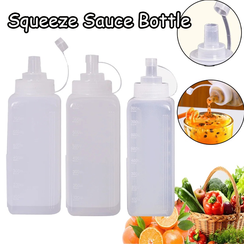 Squeeze Sauce Bottles Dustproof Condiment Dispenser Seasoning Salad