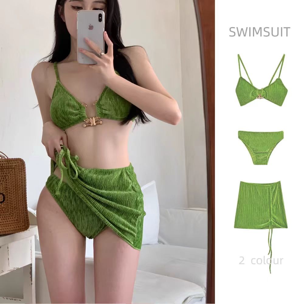Korean Bikini For Women S Three Piece Set Sexy Summer Beach Swimsuit 3