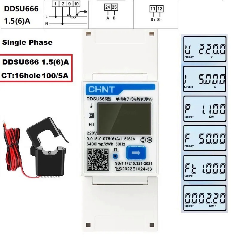 Chint Ddsu Dtsu Multifunction Power Meter Programable V A W Kwh