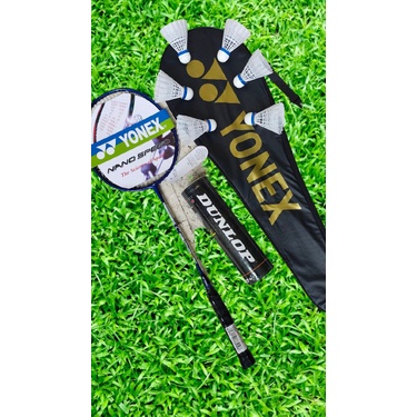 Pairs Yonex Badminton Double W Out J Racket Random Design With Dunlop