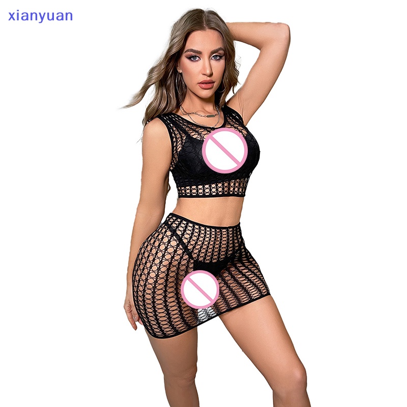 Xianyuan Erotic Sexy Lingerie Fishnet Bodysuit Transparent Sex Dress