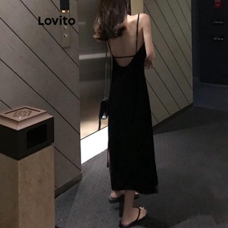 Lovito Women Backless Dress Lne Shopee Philippines