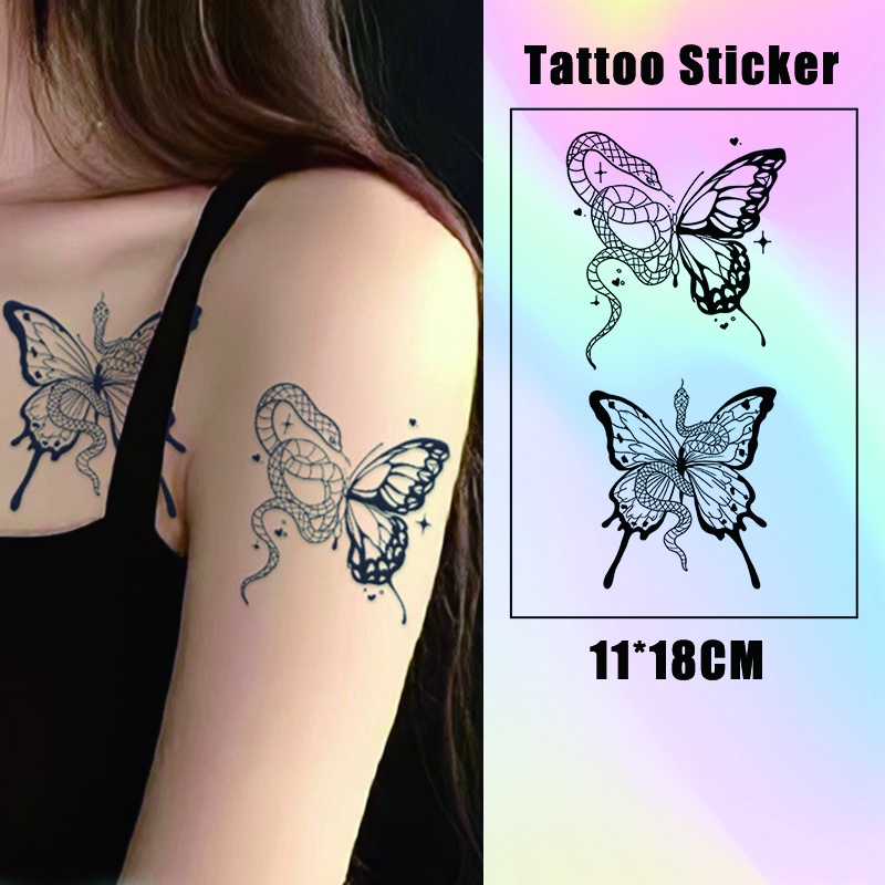 Butterfly Tattoo Sticker Waterproof Long Lasting Minimalist Tattoo