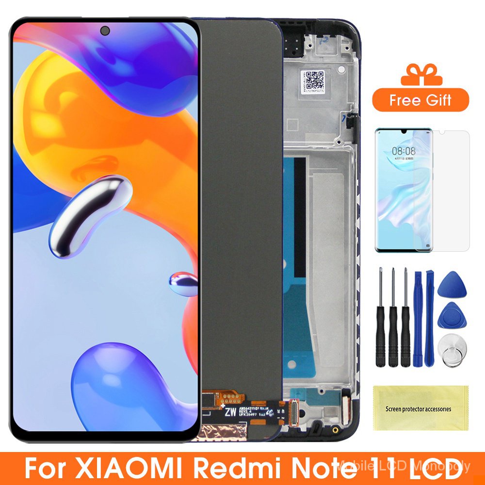 6 43 Super AMOLED For Xiaomi Redmi Note 11 LCD With Frame 2201117TG