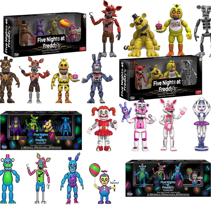 Pcs Set Five Night At Freddy S Fnaf Action Figures Toys Foxy Freddy