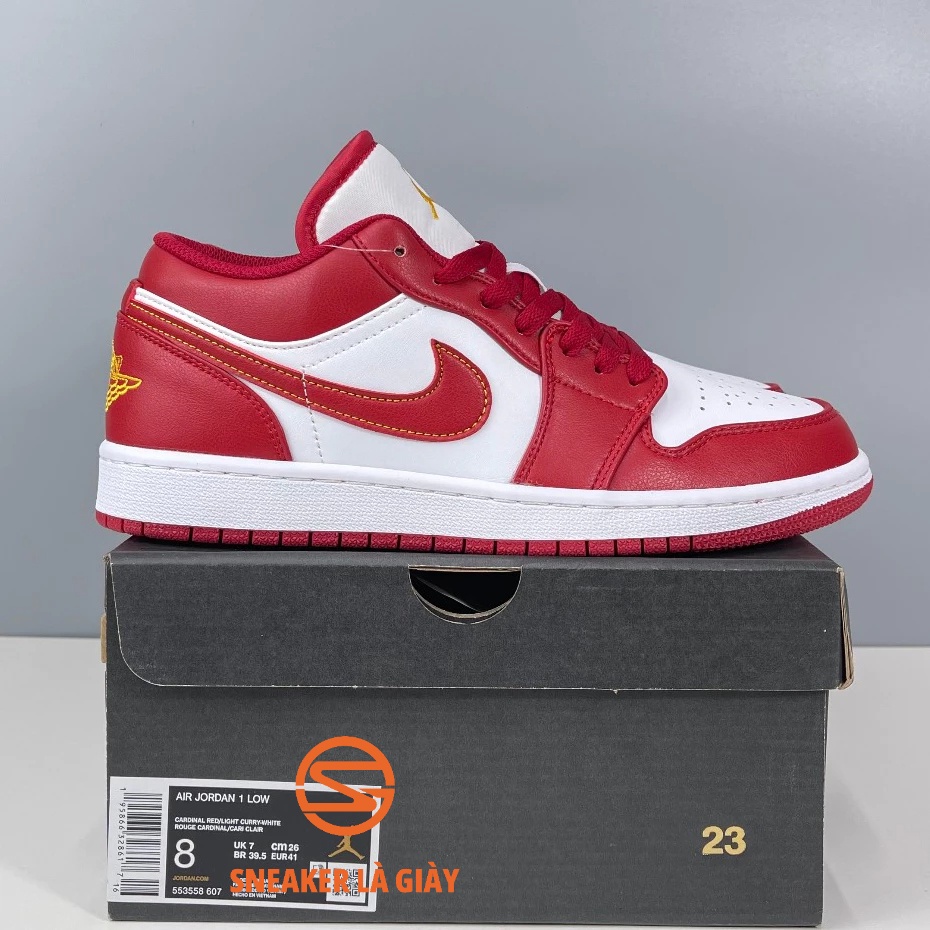 Air Jordan 1 Low Cardinal Gym Red 553558 607 Hight Quality Fullbox