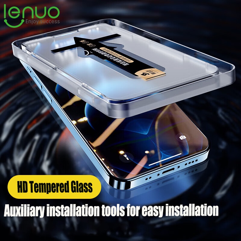 Lenuo Tempered Glass Full Cover Screen Protector For Iphone Plus