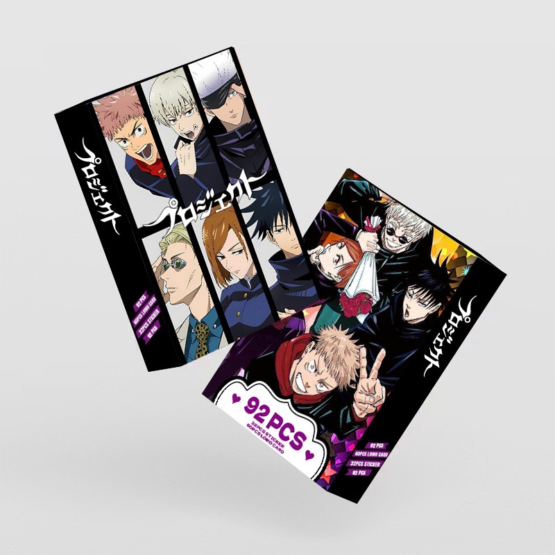 Pcs Box Jujutsu Kaisen Stickers Photocards Lomo Cards Double Sided