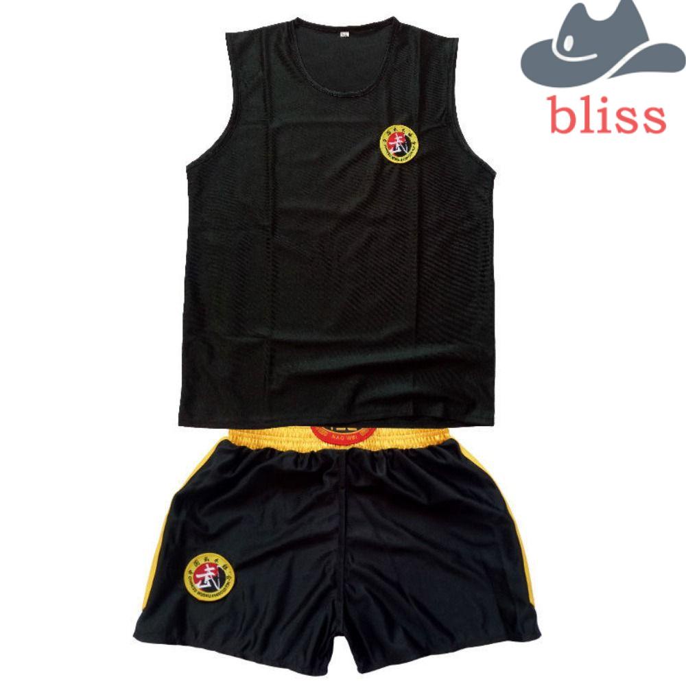 BLISS MMA Muay Thai Shorts And T Shirts Sanda Uniform Vest Dragon Kick