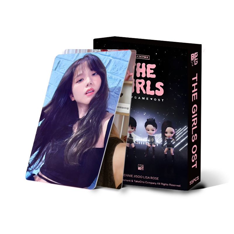 50 55pcs BP THE GIRLS Album Laser Holographic Lomo Cards 7th