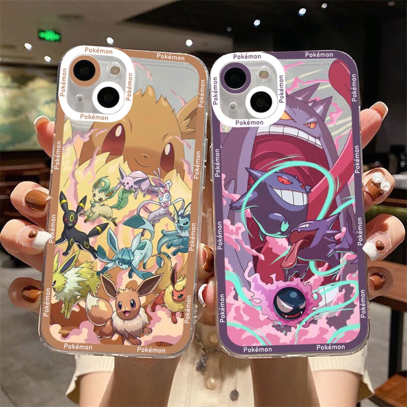 Japan Anime Cartoon Pokemon Pikachu Gengar Eevee Phone Case For Samsung