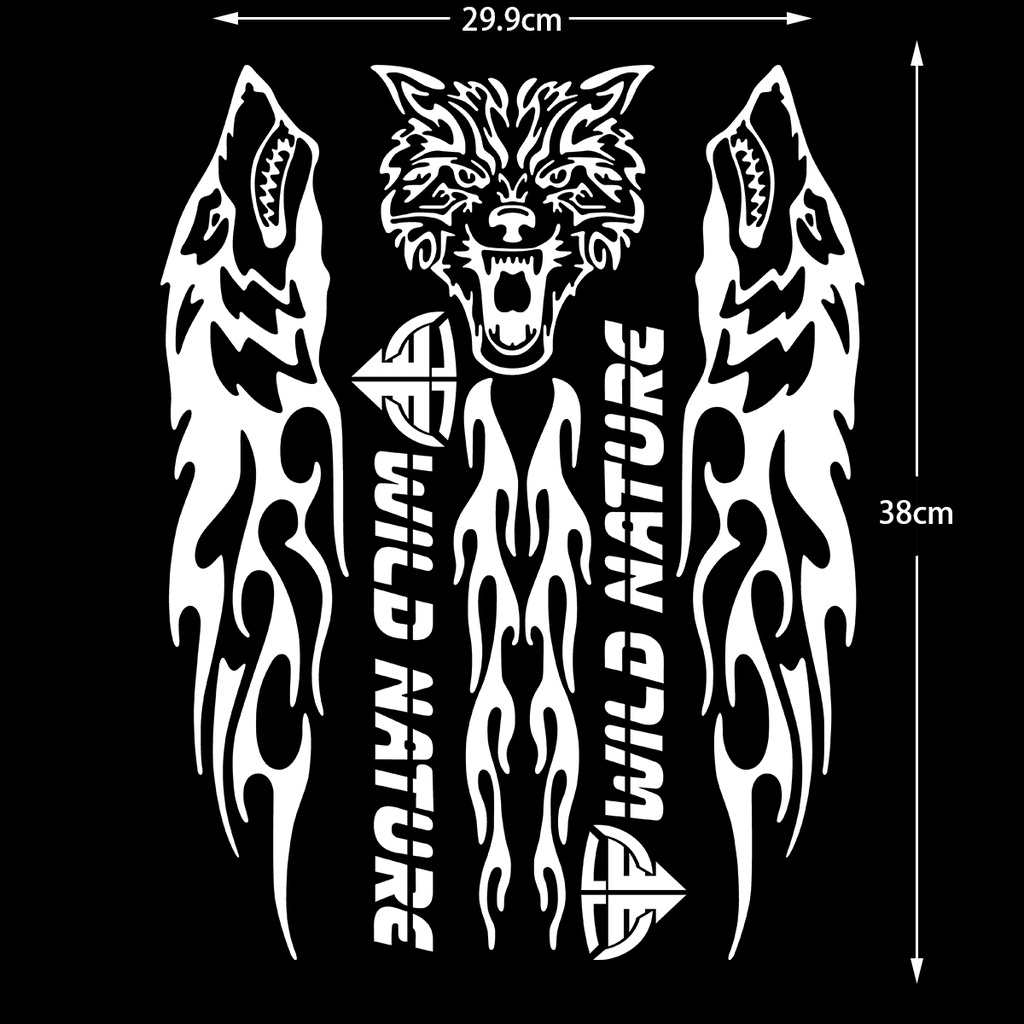 HONDA Click 125 150 V2 V3 Sticker Spirit Beast Dragon Lion Wolf