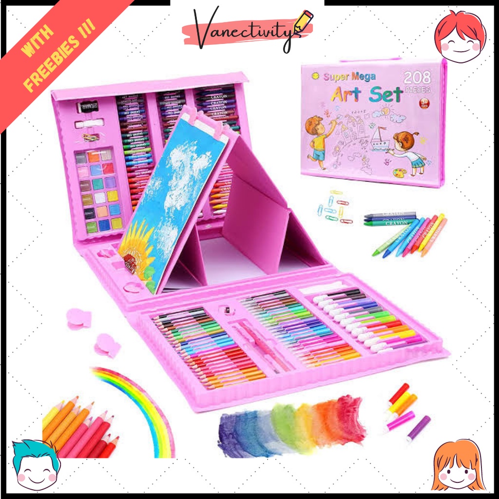 Hot Sale 208pcs Coloring Set Painting Water Color Pen Crayon Drawing