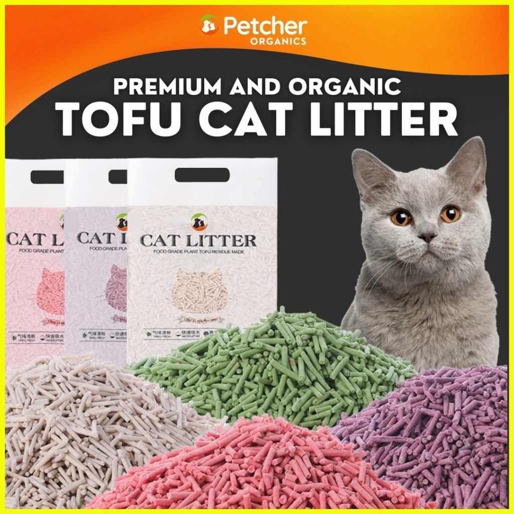 Petcher Organics Tofu Cat Litter Sand 6L Flushable Cat Sand Peach