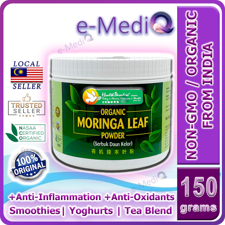 Health Paradise Organic Moringa Leaves Powder Serbuk Daun Kelor G