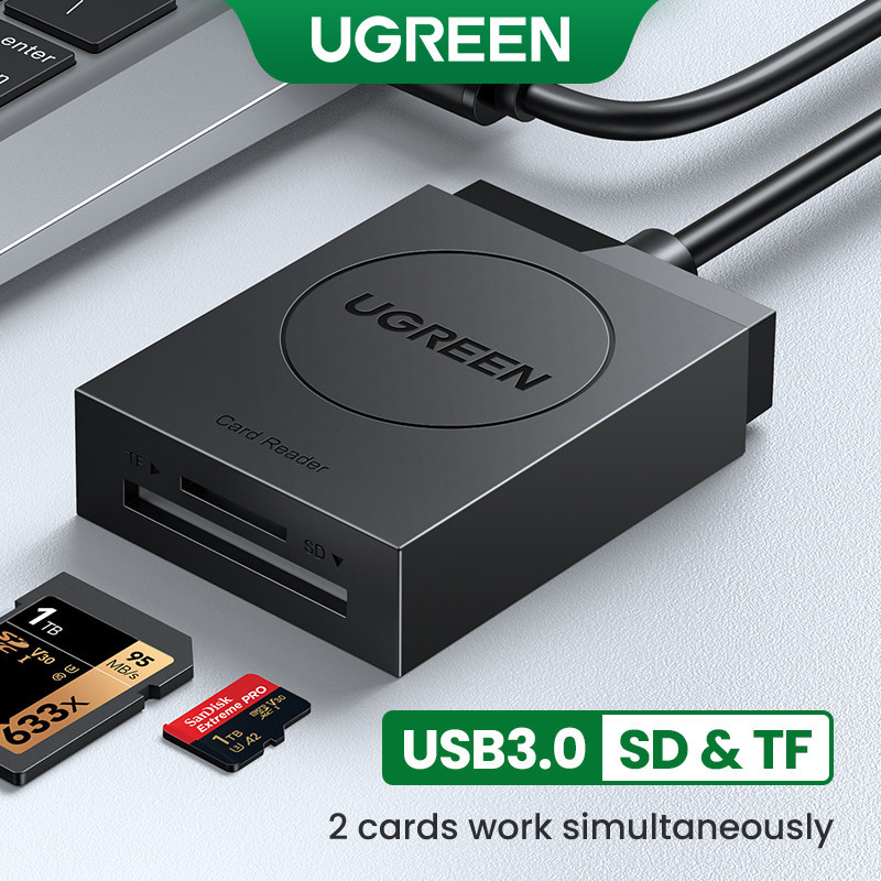 Ugreen Sd Card Reader Usb Dual Slot Flash Memory Card Reader Tf Sd