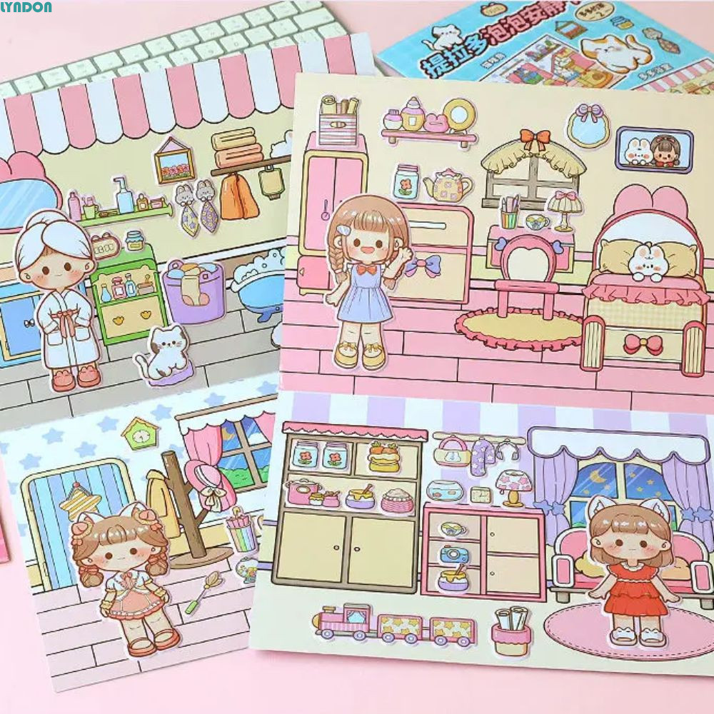 Lyndon Telado Bubble Quiet Book Kawaii Sticker Book Telado Quiet Book