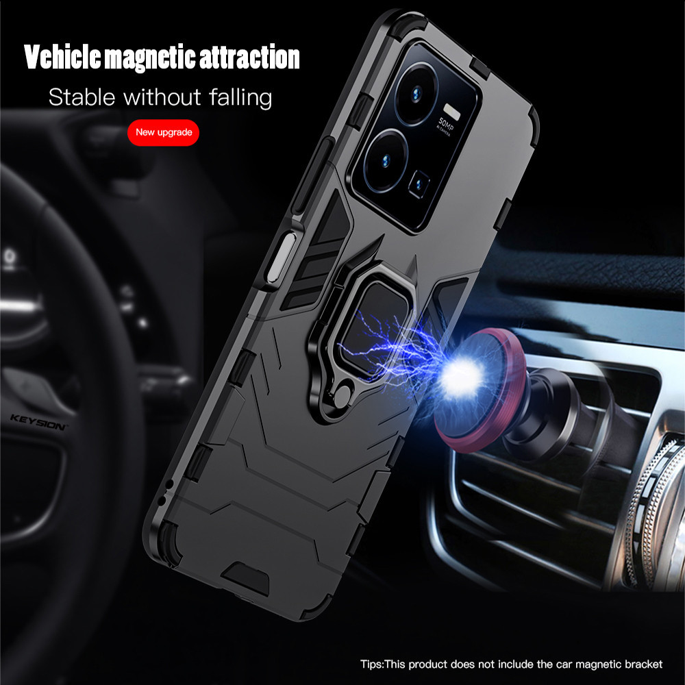 Shockproof Armor Case For Vivo Y Y S Y Silicone Pc Metal Ring