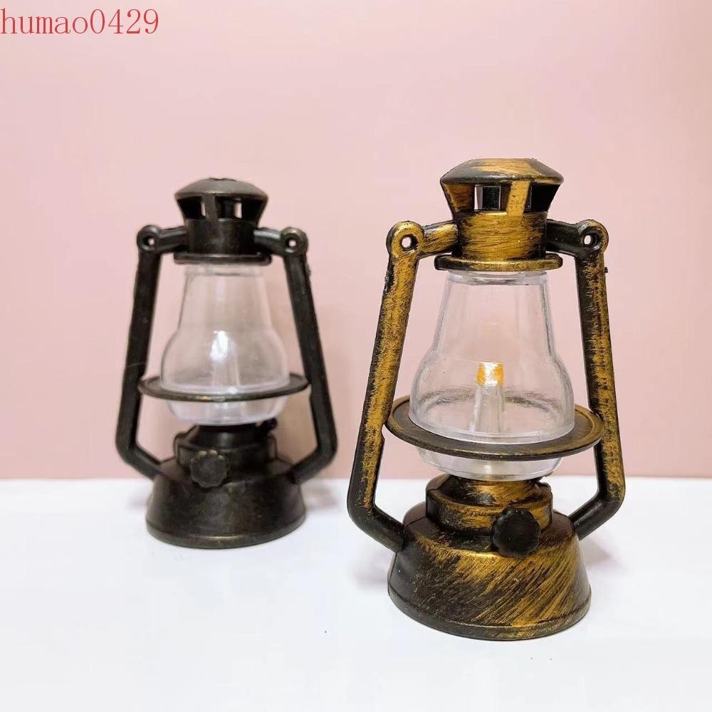 Humao Mini Kerosene Lantern Dollhouse Oil Lamp Miniature Kerosene Lamp