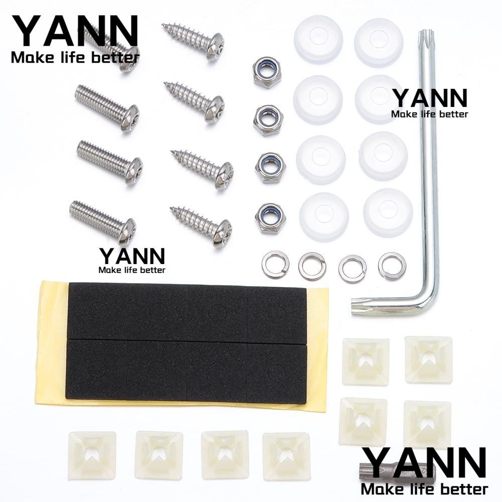 Yann License Plate Screw Kit Anti Theft Stainless Steel Self Tapping