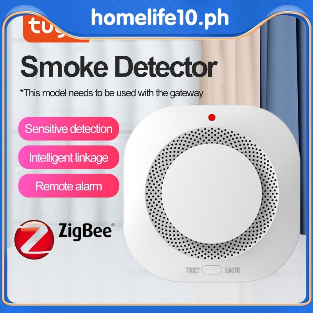 Tuya Smart Zigbee Smoke Detector Smart Fire Alarm Progressive Sound