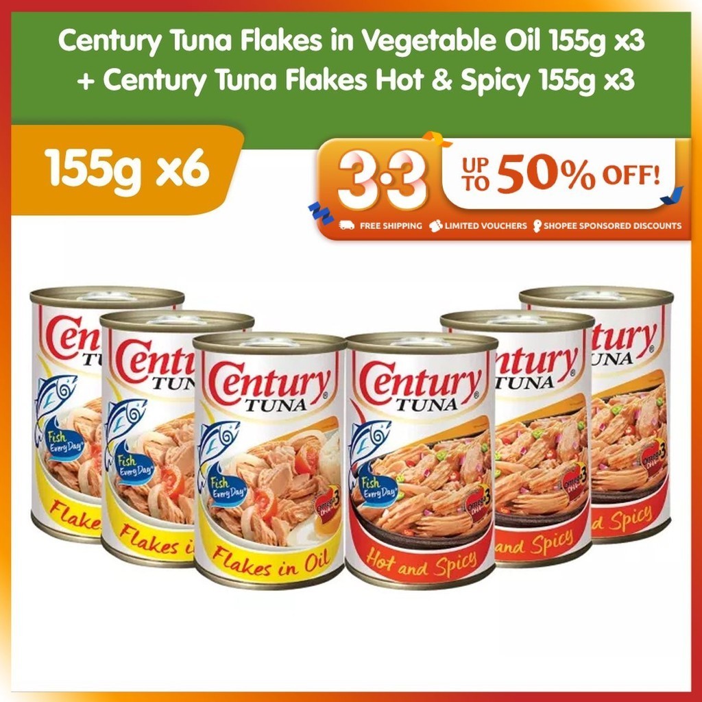 Century Tuna Flakes In Oil G Pack Of Century Tuna Hot And Spicy