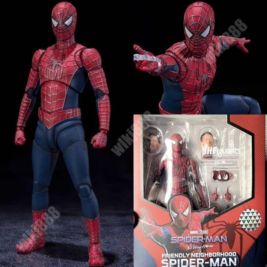 Shf Spider Man Action Figure Tobey Maguire Change Face Articulado