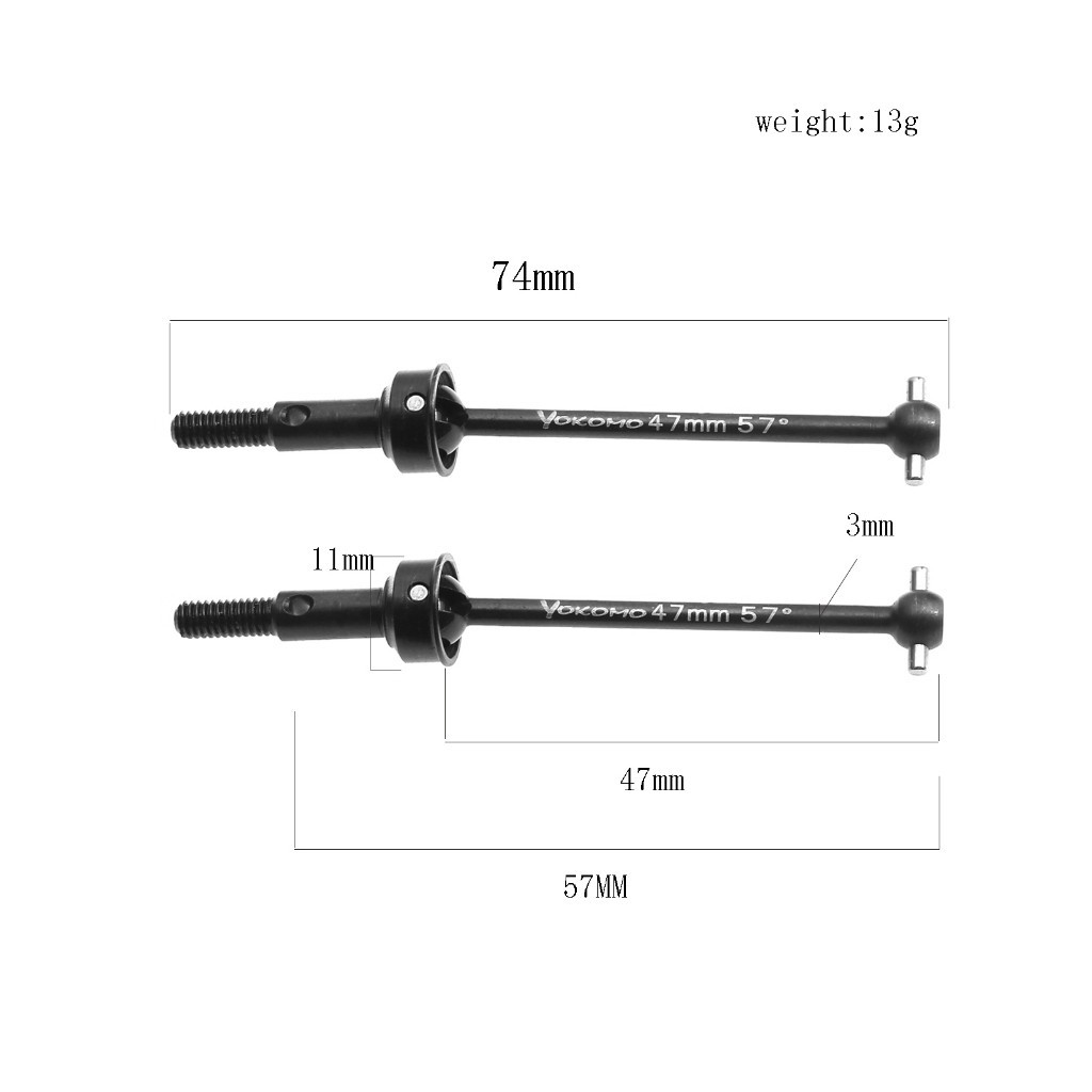 Pcs Metal Front And Rear Drive Shaft Cvd Driveshaft For Yokomo Yd Yd