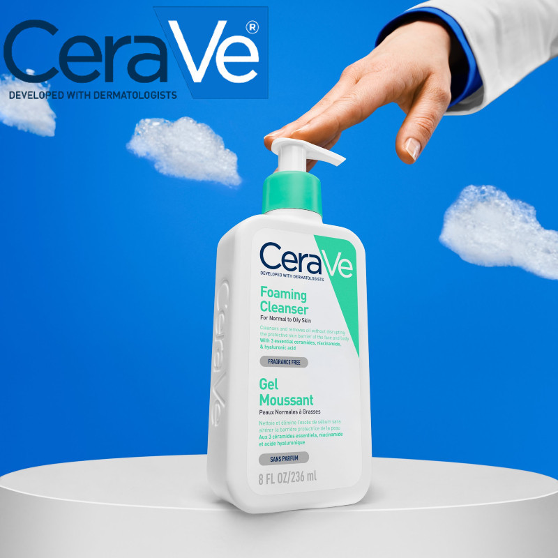 CeraVe Facial Foaming Cleanser Moisturizing Deep Cleaning For Normal To