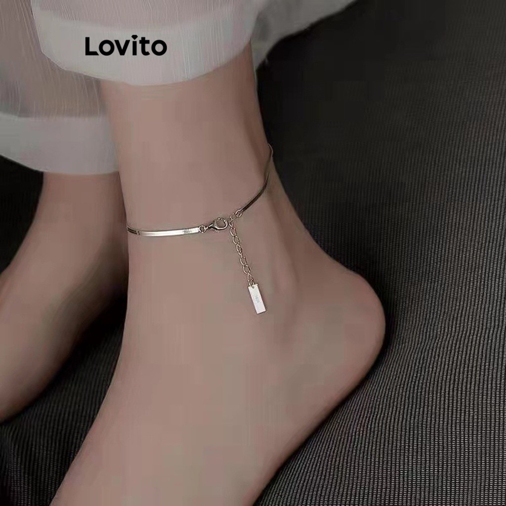 Lovito Women Casual Plain Metal Anklet LFA01126 Shopee Philippines