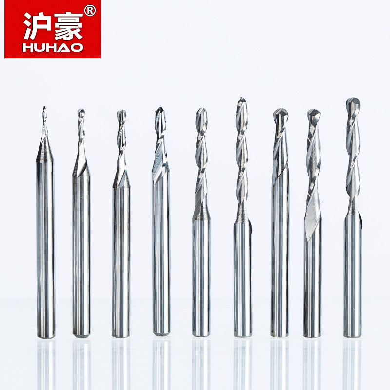 Huhao Pc Lot Mm Flute Spiral Ball Nose End Mill Cnc Router Bits