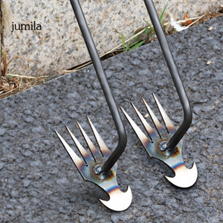 Weeding Rake Curved Metal Weeding Tool 3pcs Ergonomic Weeding Tool Set