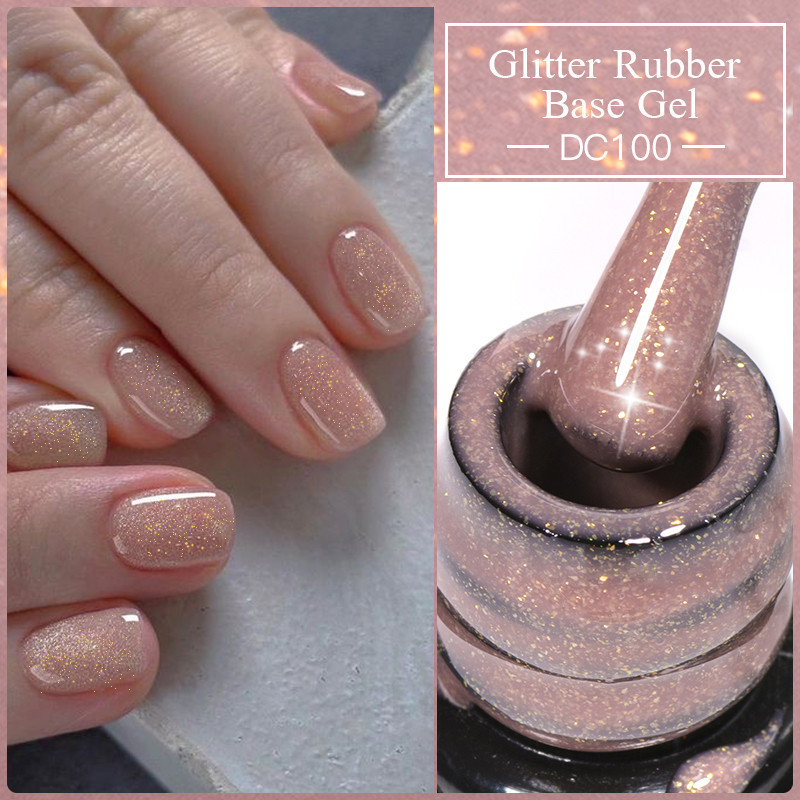 Mtssii Nude Gold Shiny Rubber Base Gel Nair Art Manicure Semi Permanent