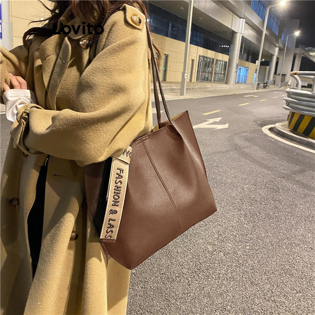 Lovito Casual Letter Colorblock Bag For Women LFA08122 Shopee Philippines