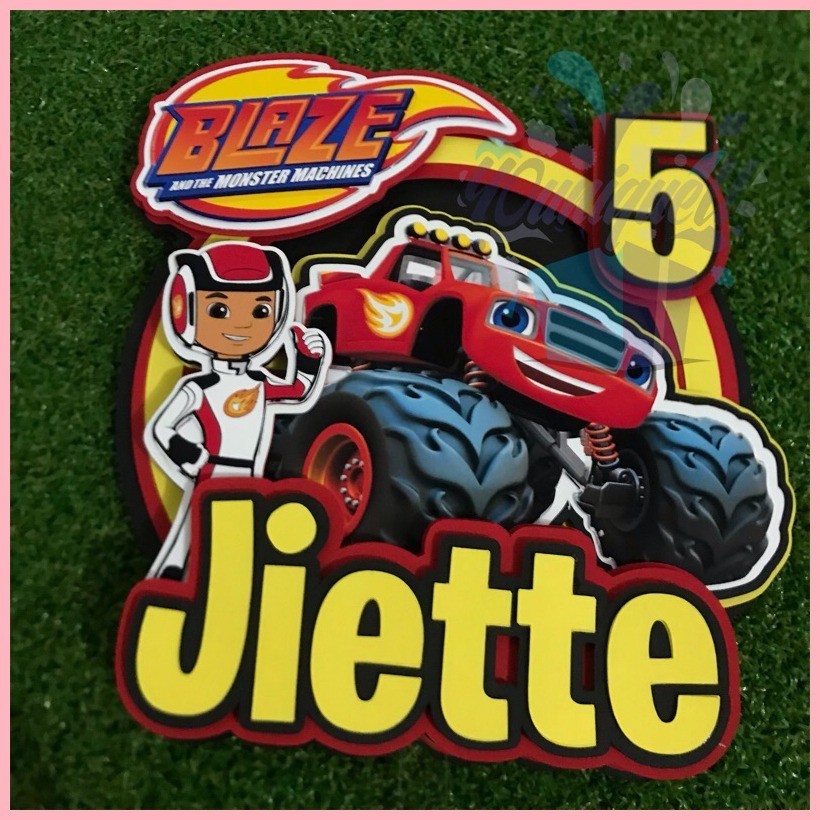 Hot Blaze And The Monster Machines Cake Topper 3D Layered Shopee